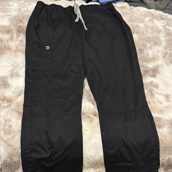 Bundle of Scrub Pants in Burgundy, Black, Blue, and Gray - Picture 4 of 6